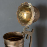 Oriental ewer in brass or copper with handle mid-twentieth
