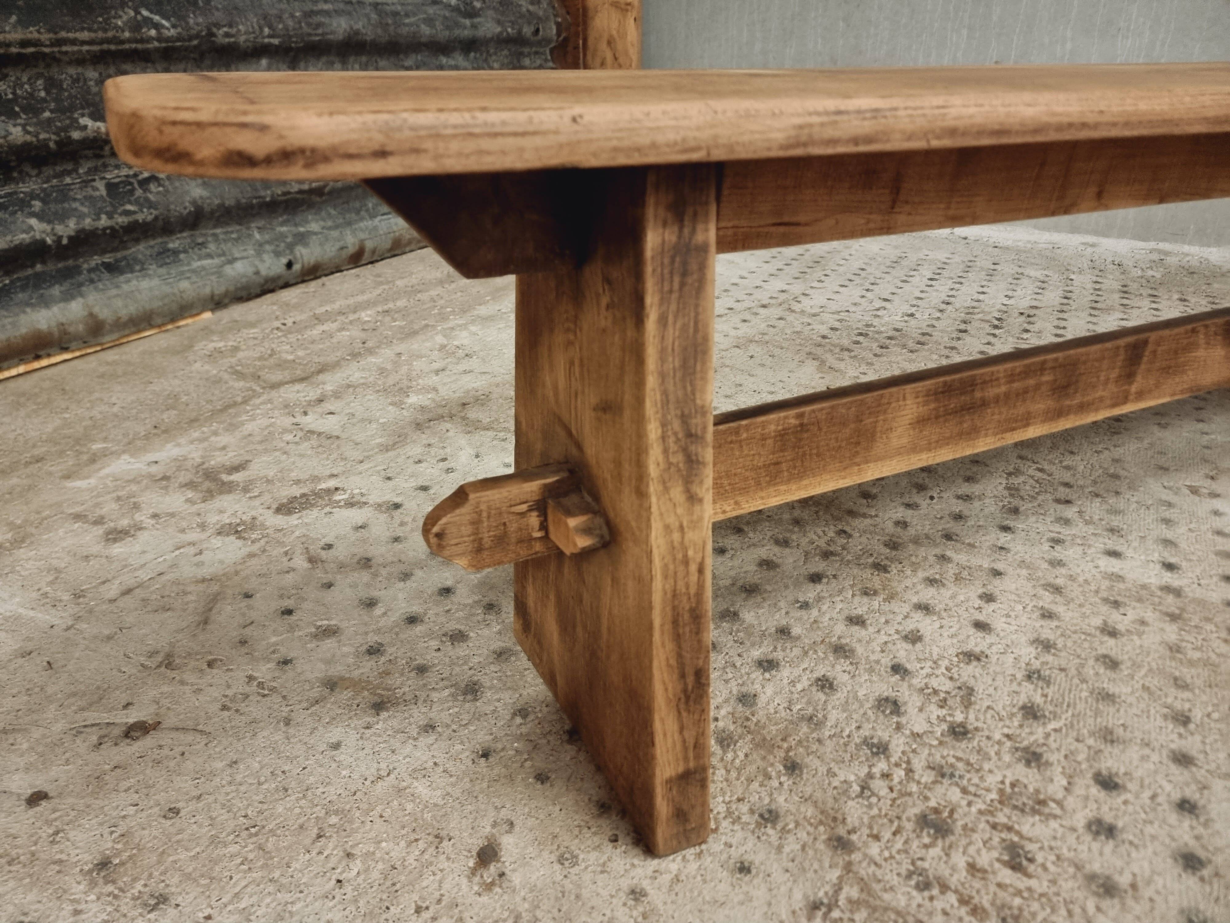 Old wooden bench side table 26 x 230 cm
