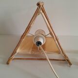 Rattan fabric lamp