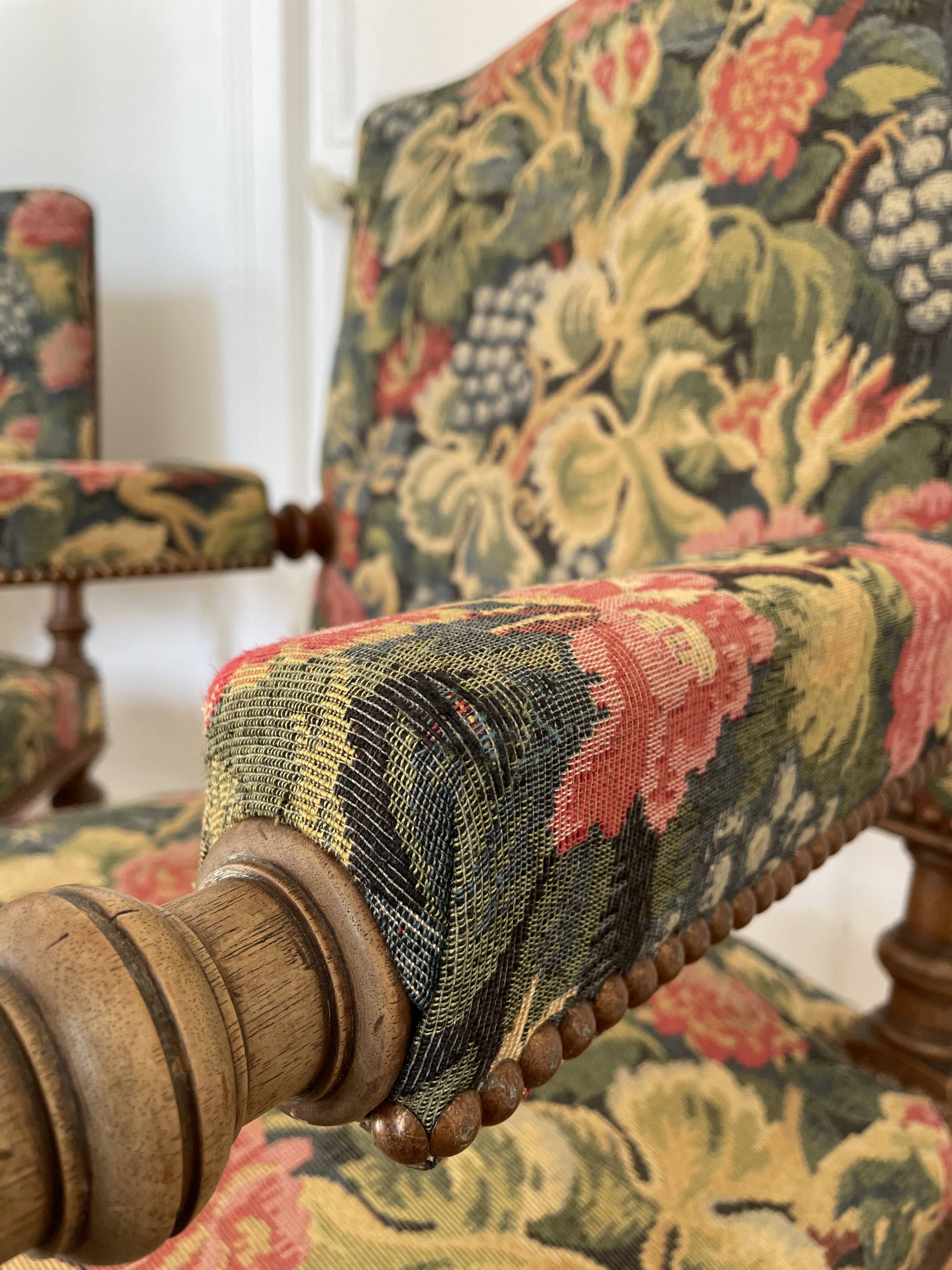 Pair of Louis XIII armchairs