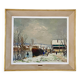 Snow landscape painting by Amédée Boucher.