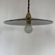 Suspension industrielle noire ancienne D24cm