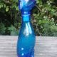 Carafe in the shape of a dog in vintage Empoli blue glass