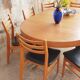 Table ronde scandinave extensible