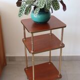 60s teak and brass table