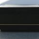 Designer coffee table in black lacquered wood and vintage brass