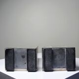 Pair of bookends, Art Deco fireplace decoration in antique marble from the 1920s-1930s.