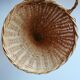 Braided wicker cornucopia basket