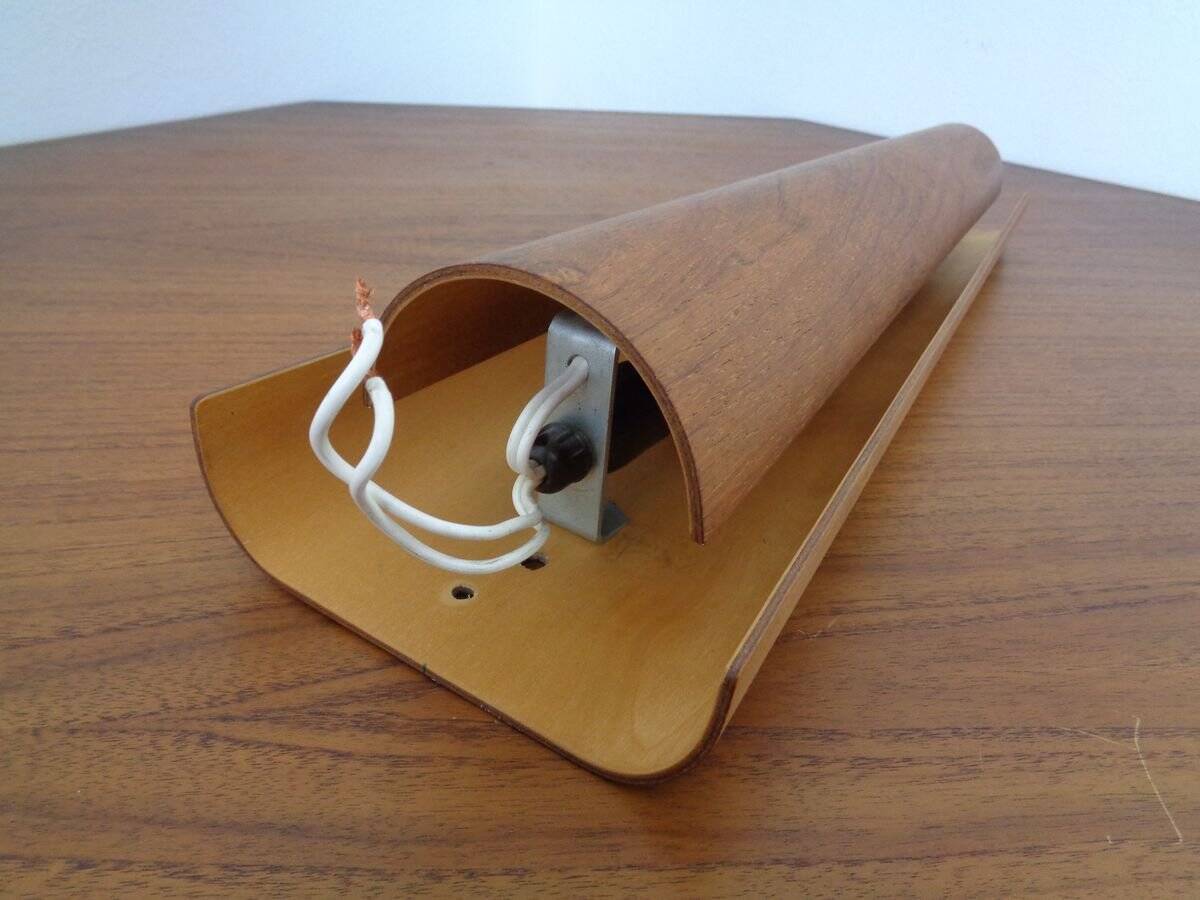 Danish Teak Wall Lamp, 1950s