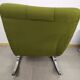 Rocking chair fauteuil a bascule chrome vert - vintage
