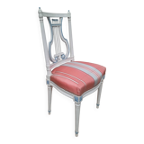 Louis XVI style lacquered chair with lyre back