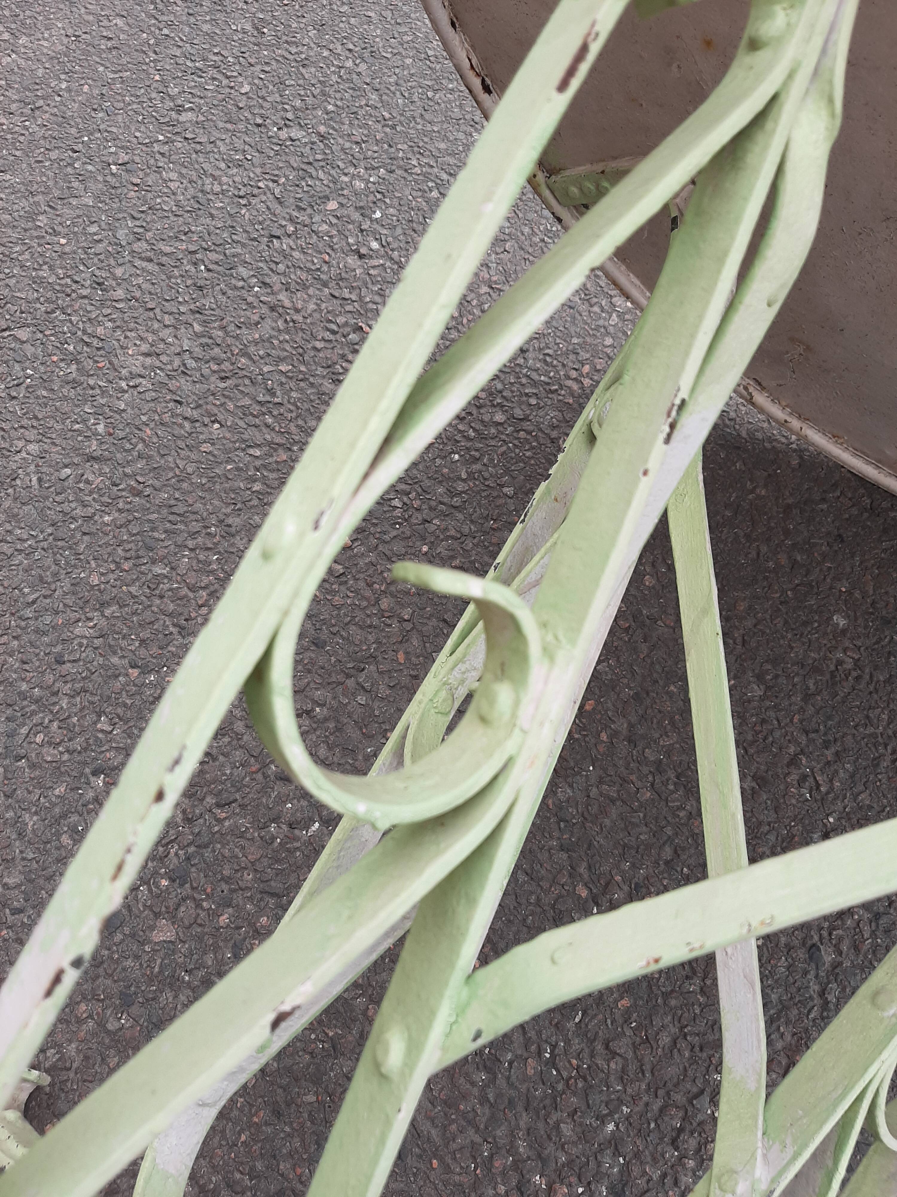 Old iron garden table