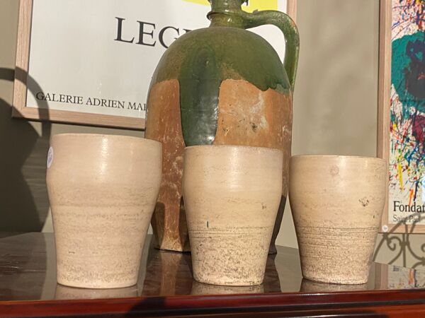 Lot de trois verres en céramiques Jacques Blin