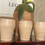 Set of three Jacques Blin ceramic glasses