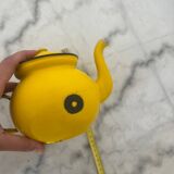 Vintage yellow enamel teapot made in Poland