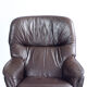 Vintage Swivel Chair In Brown Leather, Finland 1960s