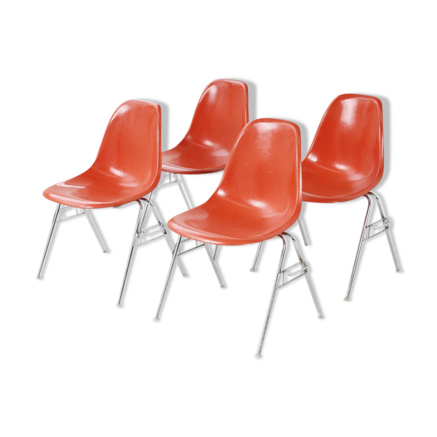 Set of 4 side chairs by Charles & Ray Eames for Herman Miller