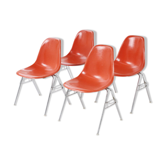 Set of 4 side chairs by Charles & Ray Eames for Herman Miller