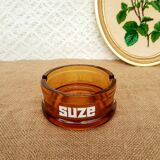 Advertising ashtray Suze vintage amber glass