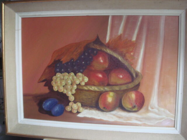 painting on canva, fruits