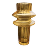 Vase couleur ambre style art déco vintage
