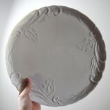 Large vintage/antique white Limoges fine porcelain pie dish