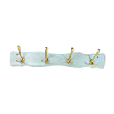 Porte manteaux à 4 crochets en bois et metal