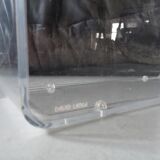 Magazine holder plexi and brass, David Lange, 1970