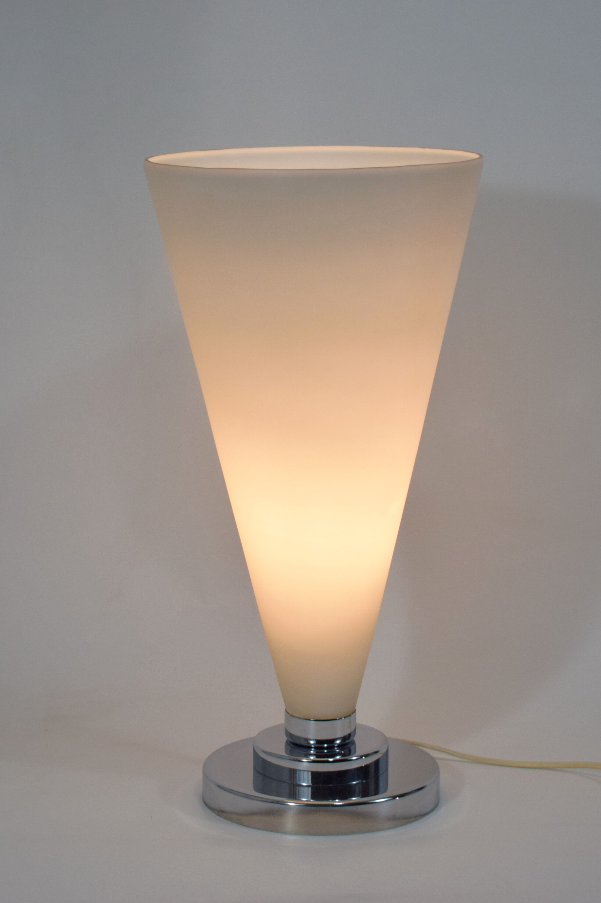Georges Mathias lamp, chrome glass