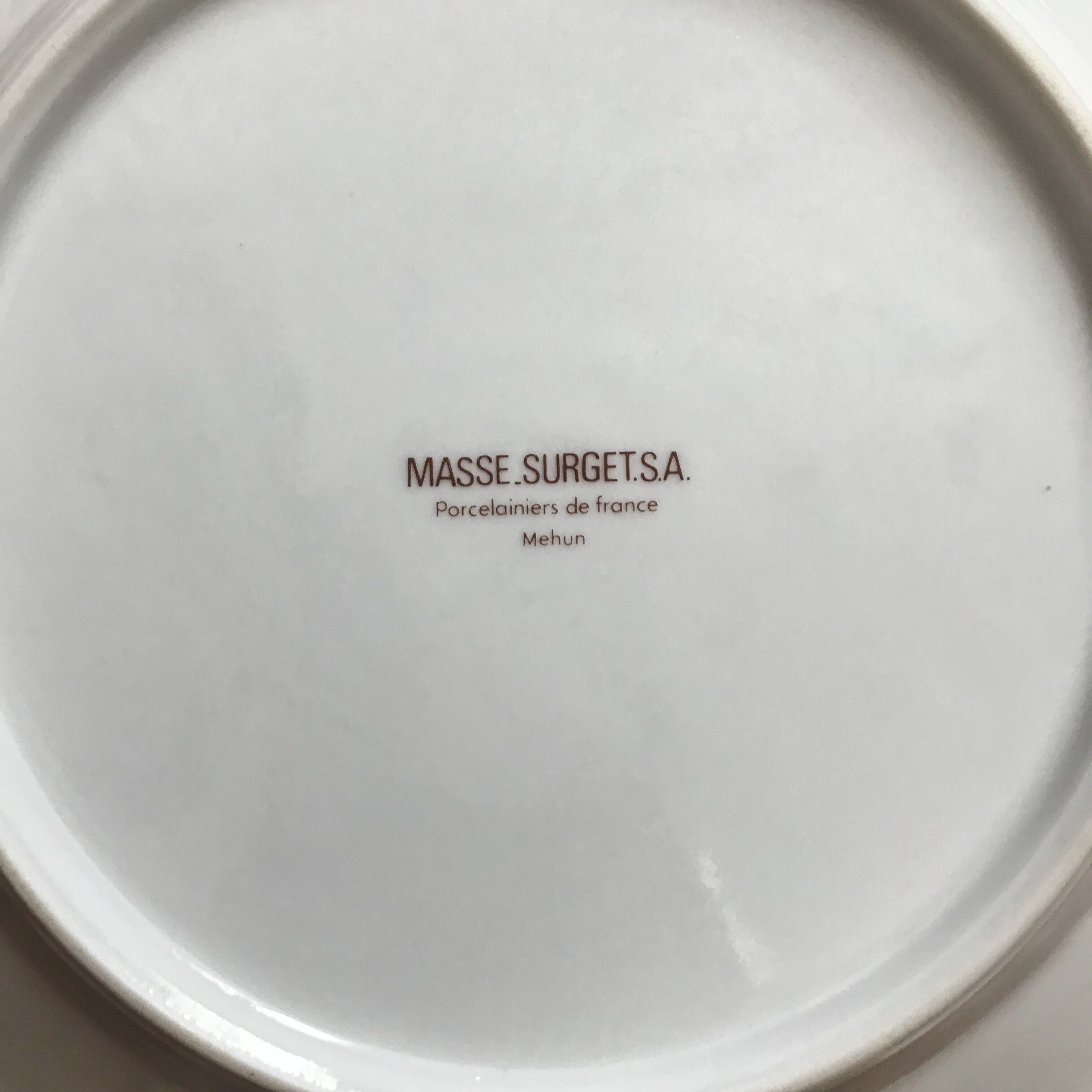 Lot of 6 porcelain dessert plates 70s