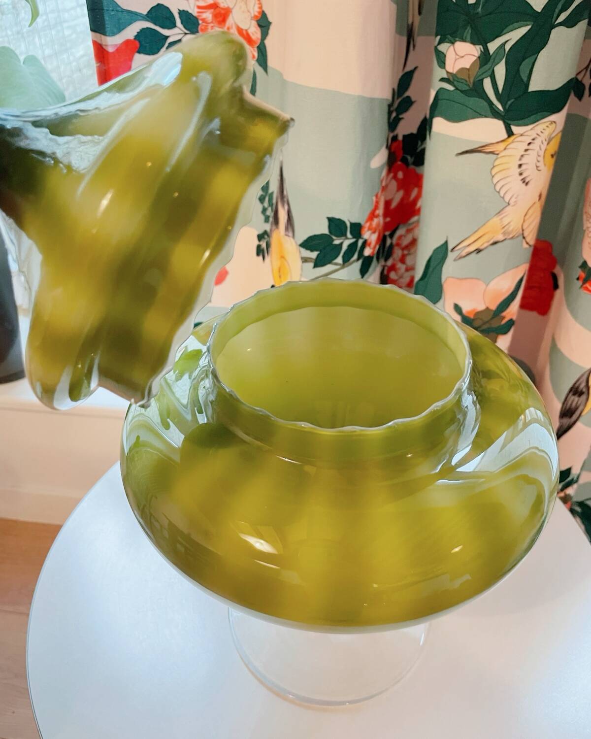 Empoli glass bonbonnière 60s-70s