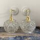 Set of wall sconces in chiseled glass