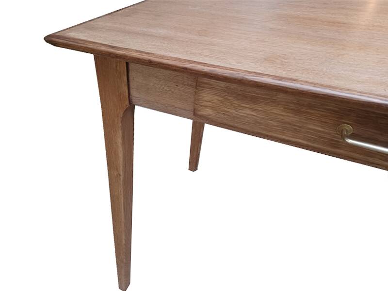 Desk table, kitchen table, vintage 1950s oak side table.