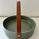 Scandinavian plateau with leather handle