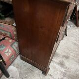 Antique 19th-century wooden chest of drawers with a marble top