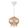 Suspension en verre soufflé ambré côtelé - années 1970