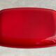 Plateau / plat de service vintage en émail rouge SILIT