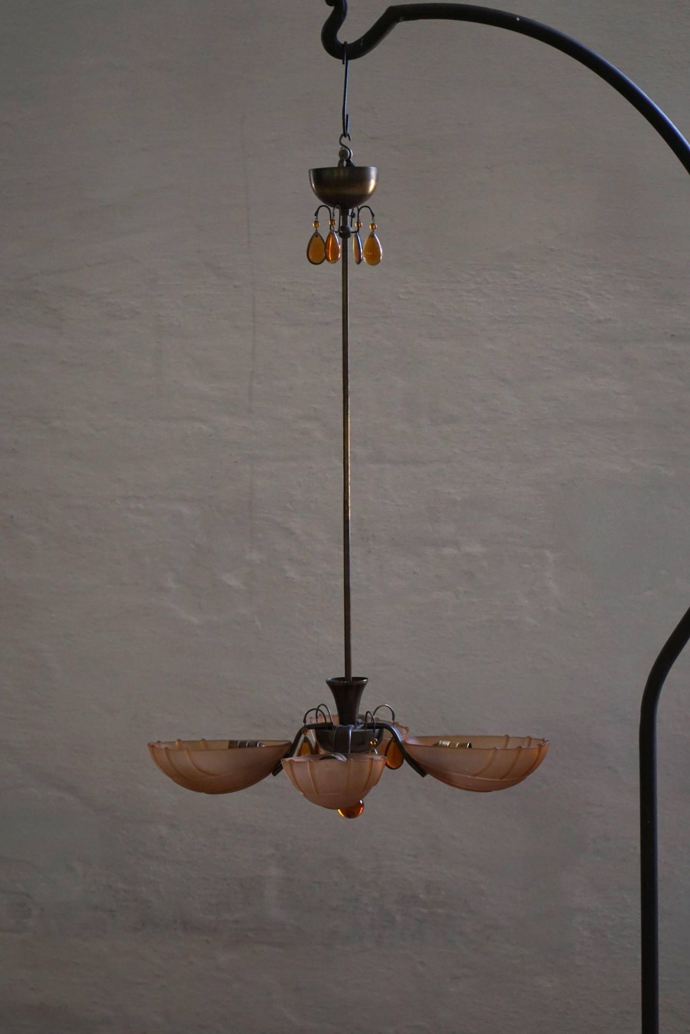 Art Deco chandelier by Paavo Tynell for Taito Oy, Finland, 1930s