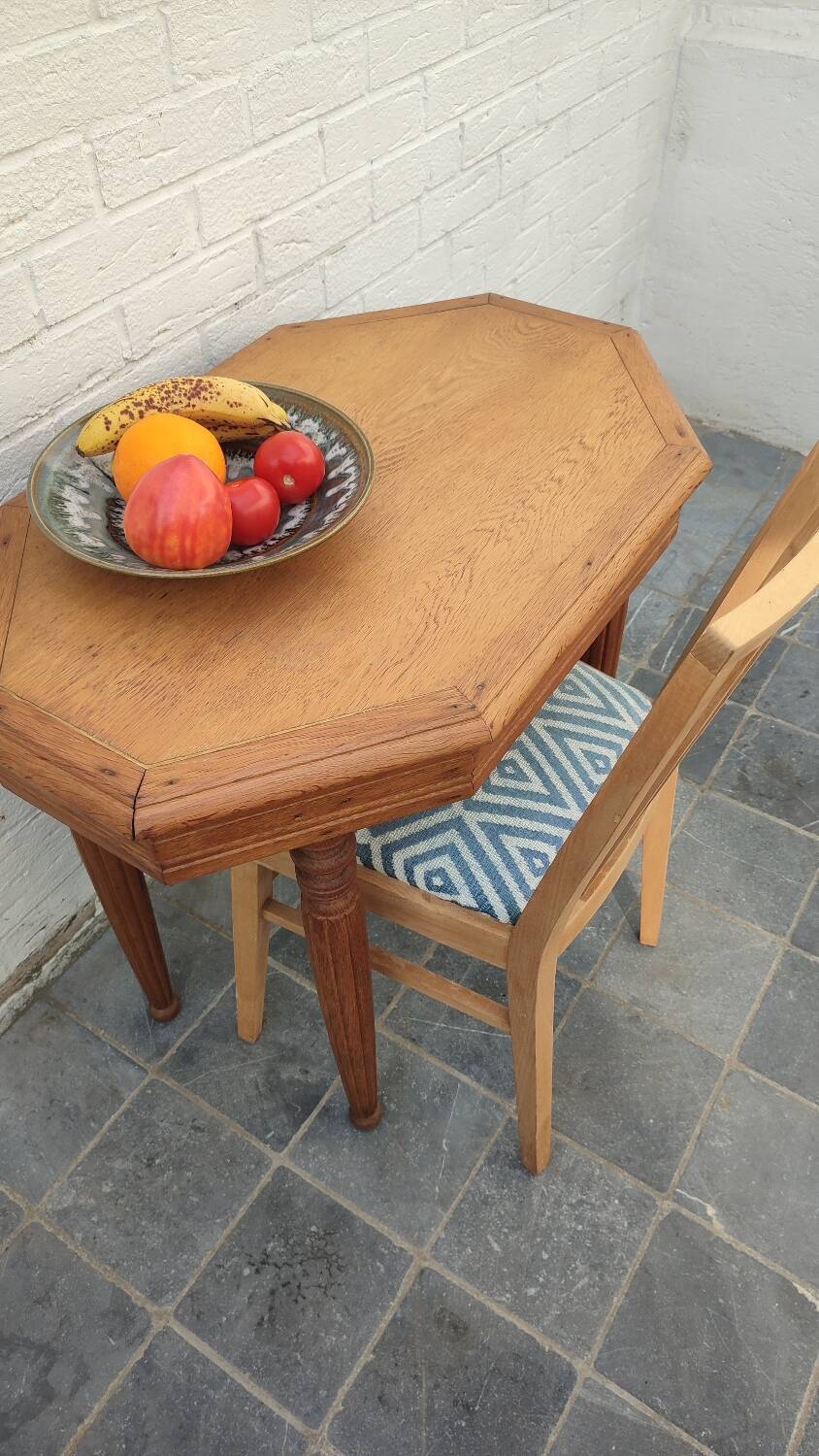 1940 oak dining table and decor
