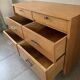Large vintage 6-drawer chest of drawers from the 50s in oak.