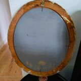Miroir doré oval
