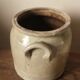 Glazed stoneware pot with two handles