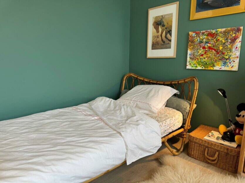 Vintage rattan bed