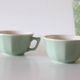 Ensemble de 4 tasses vertes et beiges Villeroy et Boch, vintage