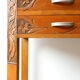 Guéridon art déco sculpté floral, 1920