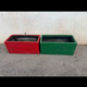 2 red/green planters