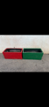 2 jardinières rouge/vert