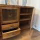 Art deco walnut grand buffet with display cabinet.