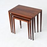 Severin Hansen nesting tables in rosewood Haslev Denmark 1960