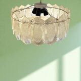 Mid century modern plexiglass chandelier for 4 lights